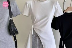 Áo phông xẻ tà nữ