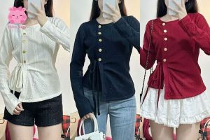 Áo Phông Dài Tay Nữ Đẹp Kiểu Hàn Quốc