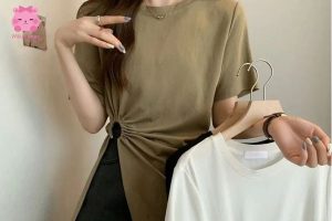 Áo phông xẻ tà nữ