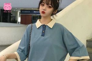Áo Phông Dài Tay Nữ Đẹp Có Cổ