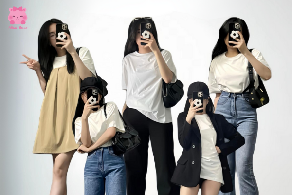 mix match áo phông