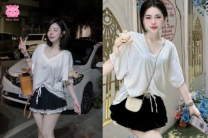phông trắng mix chân váy