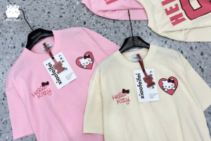 mẫu áo phông nữ hello kitty